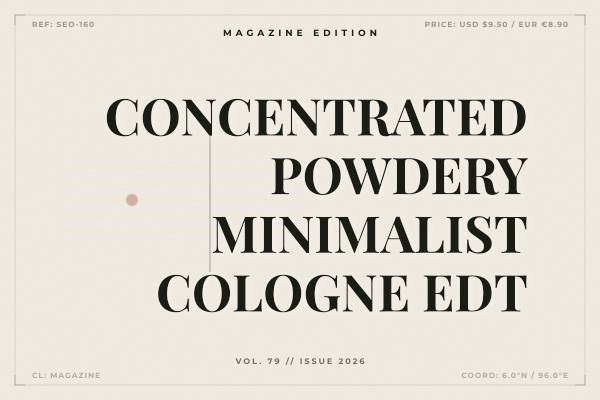 concentrated powdery minimalist cologne edt